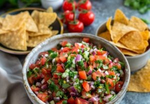 Fresh Pico De Gallo and Tortilla Chips