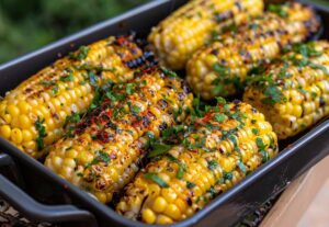 Grilled corn on the cob