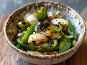 Grilled Peppers and Onions