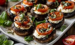 Caprese Stuffed Portobellos