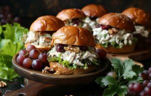 Kelli's Signature Sliders: Cranberry Walnut Chicken Salad