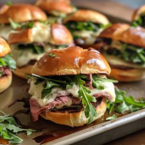 Top Round Roast Beef, Provolone, and Horseradish Mayo topped w. Fresh Greens on Fresh Baked Roll