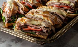 Roast Beef and Provolone on Focaccia