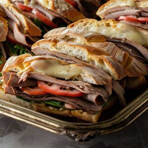 Roast Beef and Provolone on Focaccia
