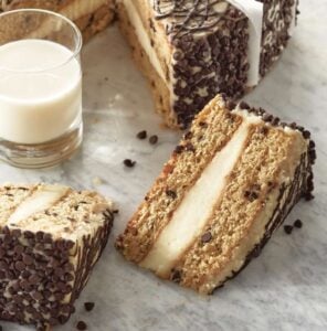 2 Layer Chocolate Chip Cookie & Mousse Filled Cake