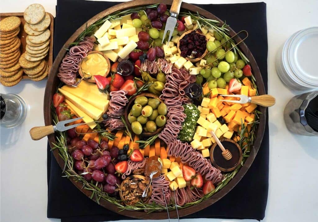 Artisan charcuterie board arranged by Kelli's Catering & Events serving Safety Harbor Florida